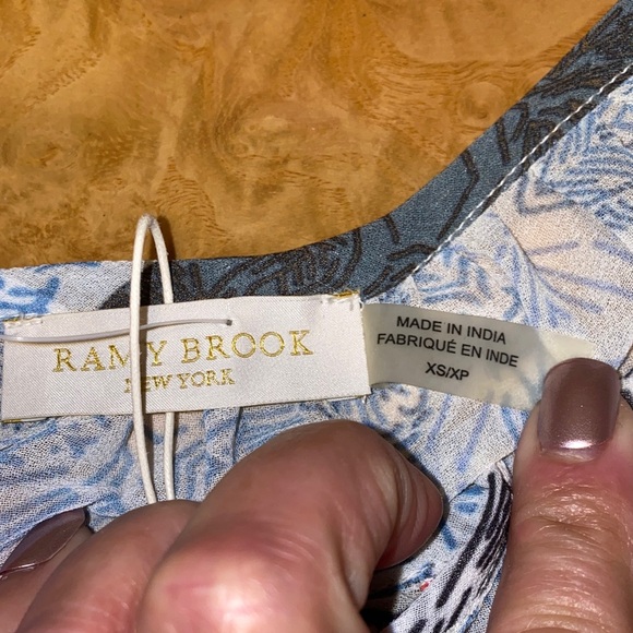 NWT!! Ramy Brook Colorful Embroidered Myra Boho Blouse Size XS Oversized - Picture 13 of 14